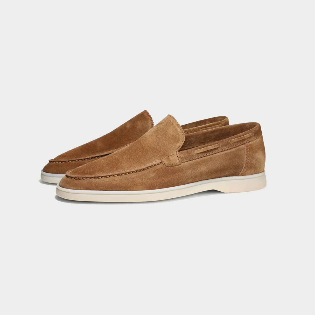 Beige velar loafers