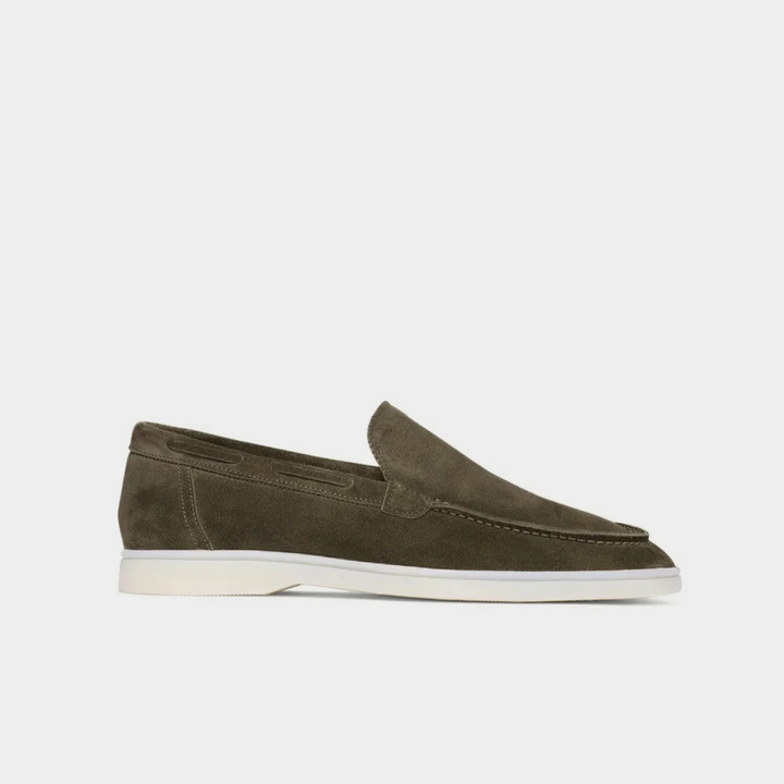 Sage green velar loafers