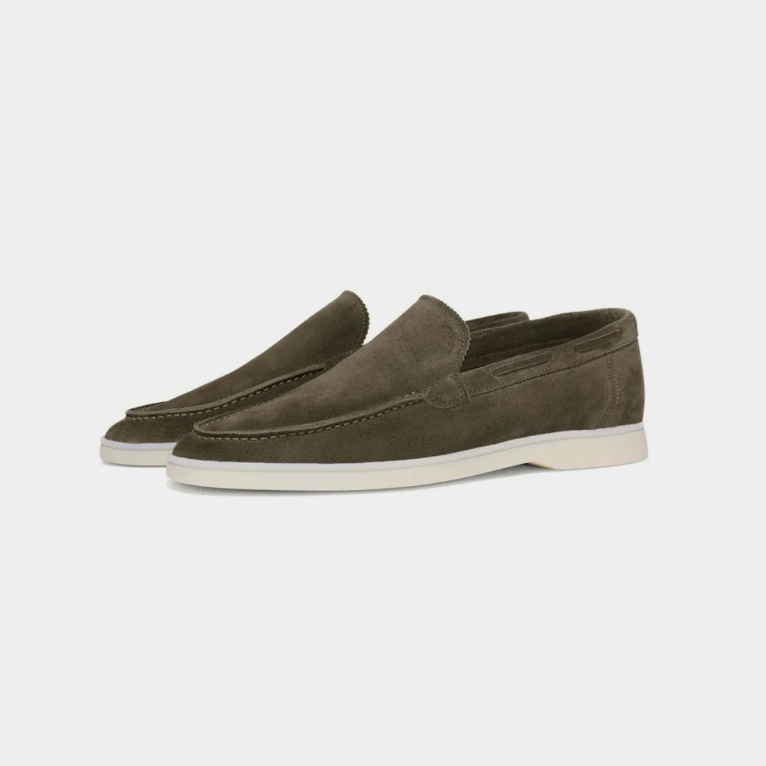 Sage green velar loafers