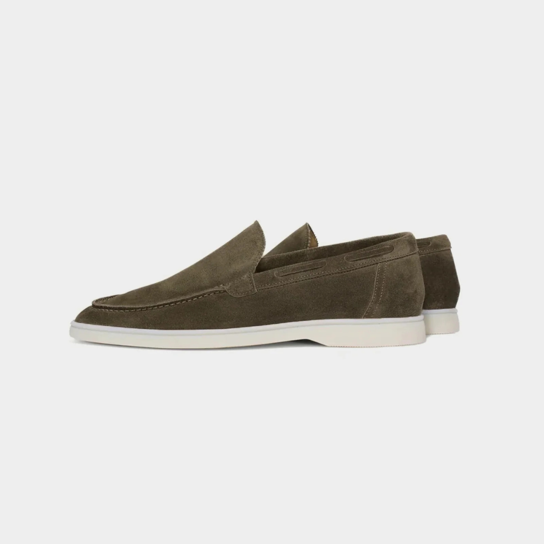Sage green velar loafers