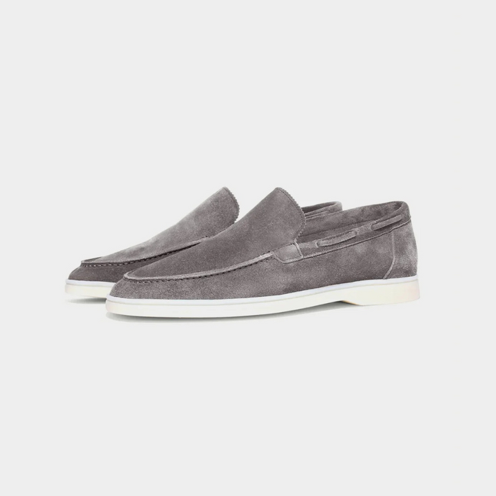 Stone grey velar loafers